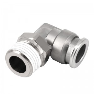 Quick Connect stainless steel Pneumatic Elbow Fittings PL stainless push in connector