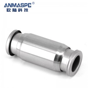 PU series Pipe Pneumatic Fitting Fast Connector Stainless steel Tube Connector For Air Hose