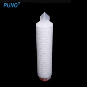 0.22 micron pes membrane pleated filter cartridge used for chemical raw material filtration