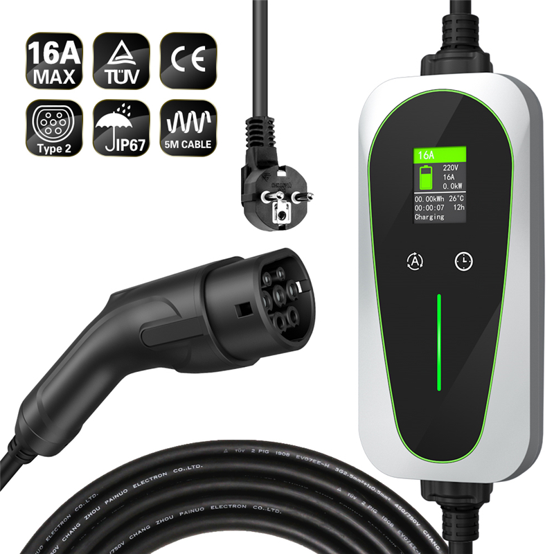 16A EV Charger Portable Type 2 Heerka 2 Charger Home