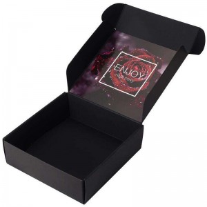 Black Cardboard Paper Flip lid Promotional Shoe Boxes