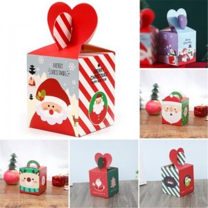 Custom Recyclable Christmas Candy Boxes With Flower Closure