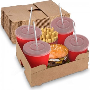 ECO Friendly Oil-Proof Hamburger Kraft Tray Box