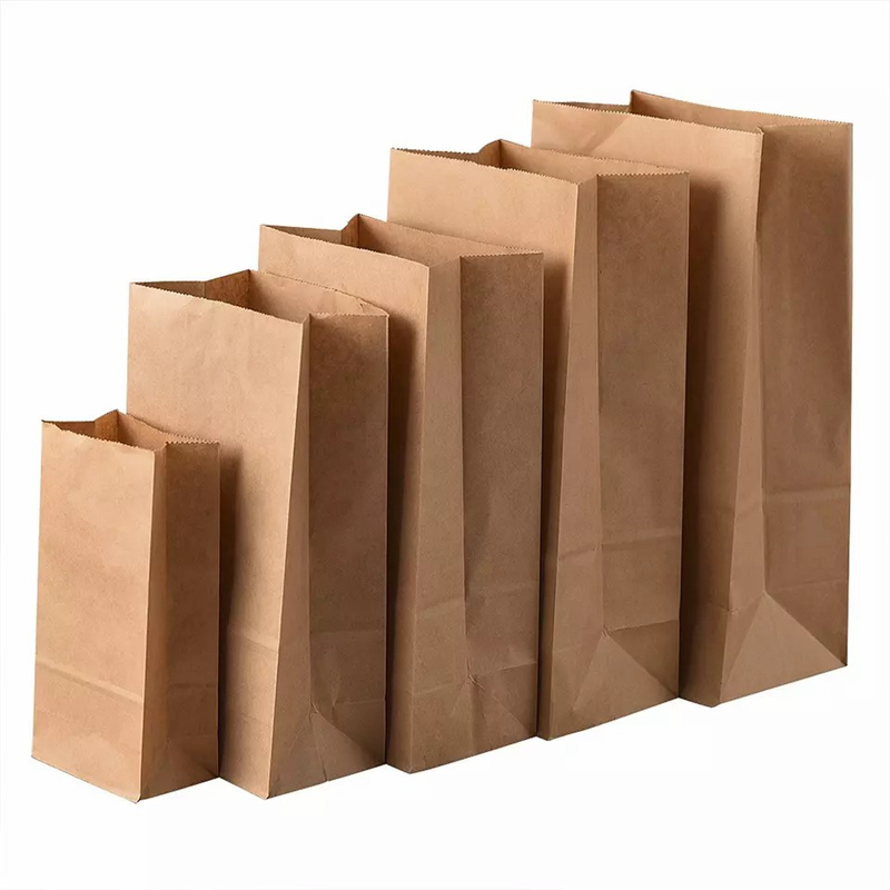 Large Brown Kraft Packing Food SOS Paper Bag With Logo 01