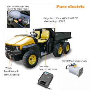 72V Electric turf utility Golf carts