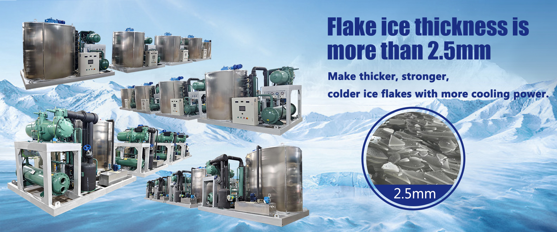 Flake ice machine banner