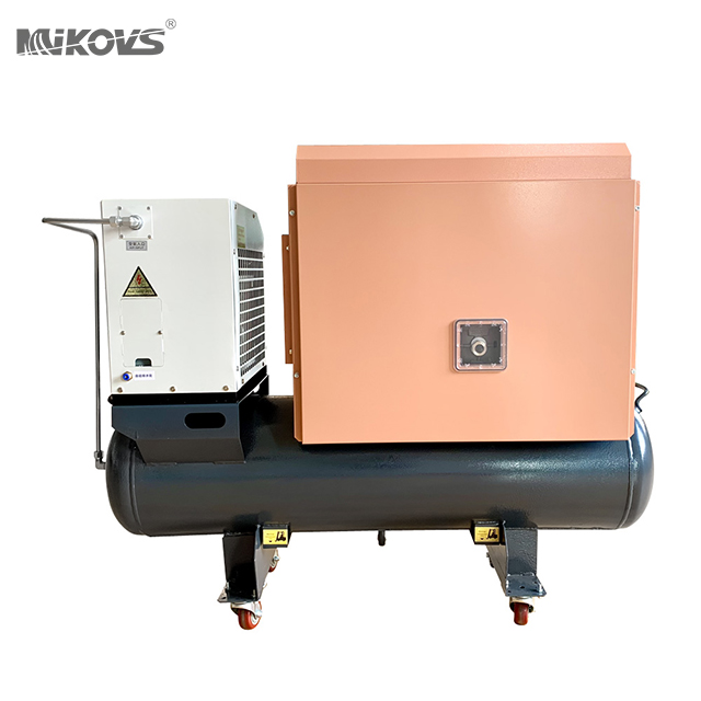 15bar 16bar All-in-One 4-em-1 Pm VSD Compressores de ar de parafuso rotativo com secador de ar refrigerante/tanque receptor de ar/filtro de ar de linha Mikovs Compressores de ar industriais