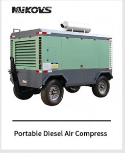 Cina Uso mobile del compressore d'aria portatile a vite diesel nelle attività di carotaggio dei fori di perforazione