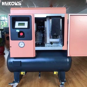 Compressore d'aria con essiccatore con serbatoio d'aria integrato per compressore d'aria a vite da 20 HP 15 kW