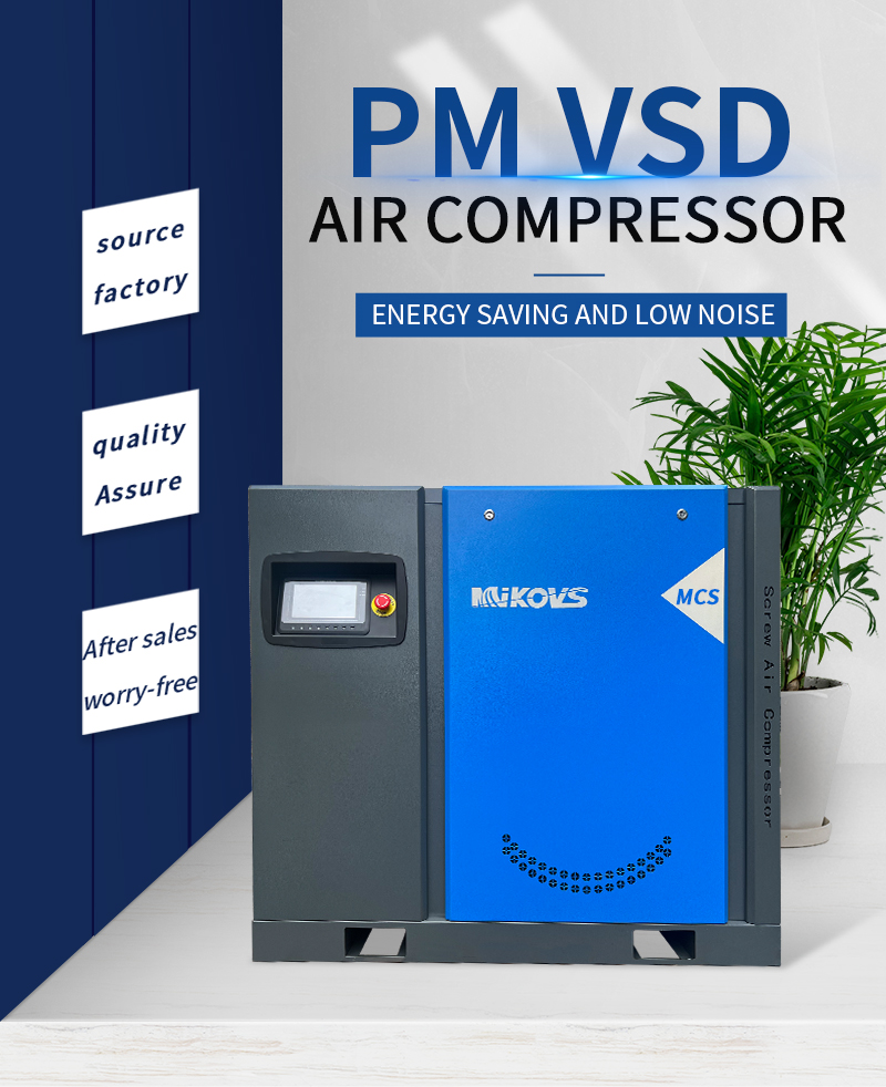 Kompresor ajri me vidë rrotulluese industriale me ftohje elektrike 7,5 kw-250 kw