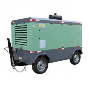 Motor diesel móvel/portátil para serviços pesados, compressor de ar tipo parafuso para perfuração e indústria de mineração