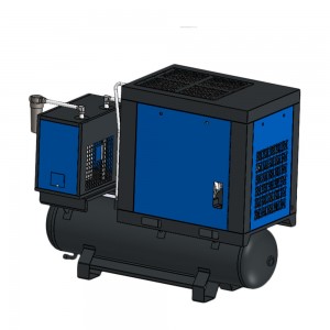 Mikovs 12bar~13bar All in One Rotary Screw Air Compressors with Refrigerant Air Dryer/Air Receiver Tank/Line Air Filter