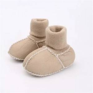 OEM Manufacturer Kids Lace Up Boots - Babies Lambskin Sock Booties/boots – Fanshen