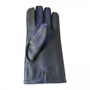Excellent quality Yellow Deerskin Gloves - Deerskin driving casual handsewn gloves with three points – Fanshen