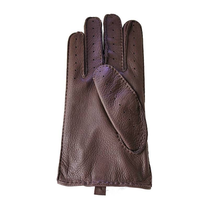 Deerskin driving fashion gloves with handsewn (3)