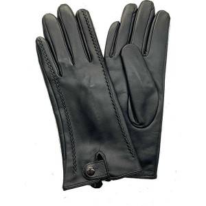 OEM/ODM Supplier Goatskin Leather Work Gloves - Ladies sheep leather dress gloves with a button closure cuff – Fanshen