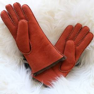 Wholesale Price Grey Leather Gloves - long style Ladies handstitiched Merino sheepkin gloves  – Fanshen