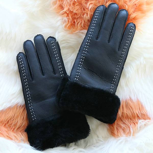 PriceList for Designer Leather Gloves - Pieces napa shearling sheepskin gloves – Fanshen