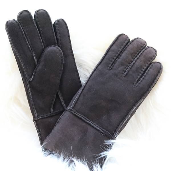 Factory wholesale Black Leather Fingerless Gloves - Pieces/patch suede lambskin/sheepskin searling gloves – Fanshen