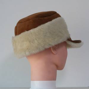 Shearling Sheepskin visor winter hats