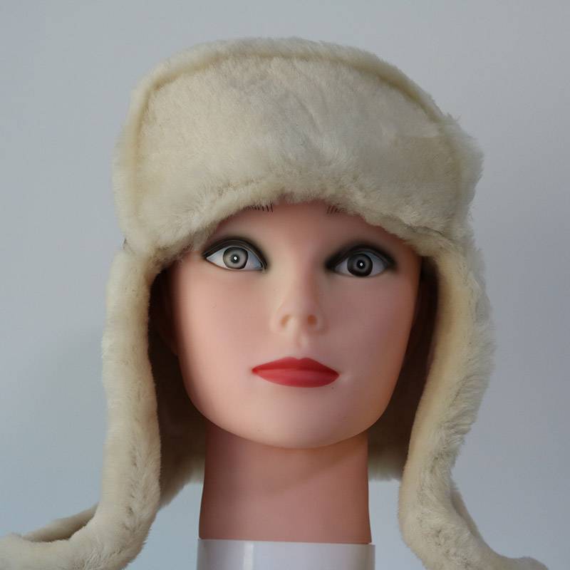 Best quality Black Sheepskin Hat -  Sheepskin trapper winter hats – Fanshen