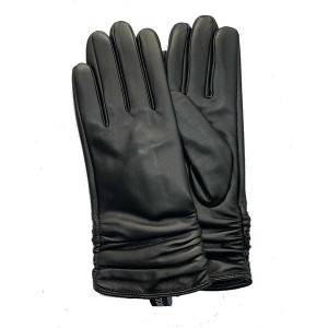 Ladies sheep leather gloves with 2 rows of hand-stitching on back
