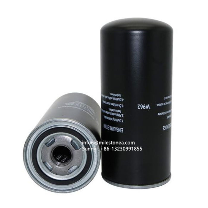 Construction machinery engine parts Oil Filter W962 for Mann