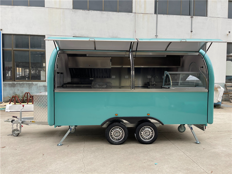 Ice Cream Food Truck Concession Trailer Vegetable Cart Mobile Catering Van