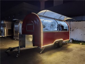Food Truck Mobile Kitchen Trailer Mobile Food Cart Fish And Chip Van Street Food Stand