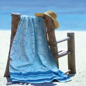 100% Cotton  Velour Reactive Printed Beach Towel Wholesale