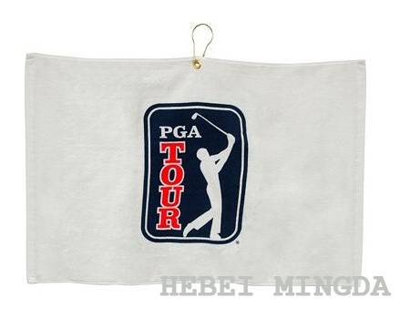 Factory directly supply Knot Braided Crib Bumper - Printed golf towel – Mingda