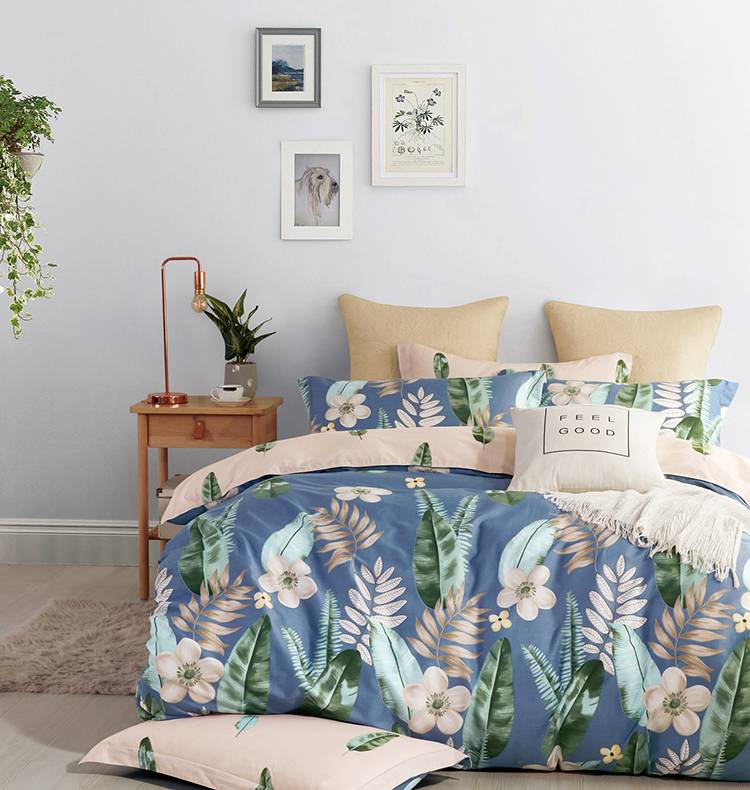 Customized King 4pcs bedding sets luxury plain solid color cotton bed linen