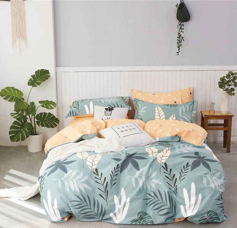 Factory Characteristic home textile 400TC 100% cotton Queen reactive printing bed sheet set