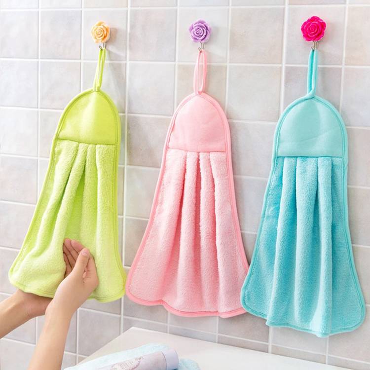 Good quality Mattress Cover - China Factory Wholesale Cheap Kitchen Towels Cartoon Animal Coral Fleece Hanging Hand Towel – Mingda