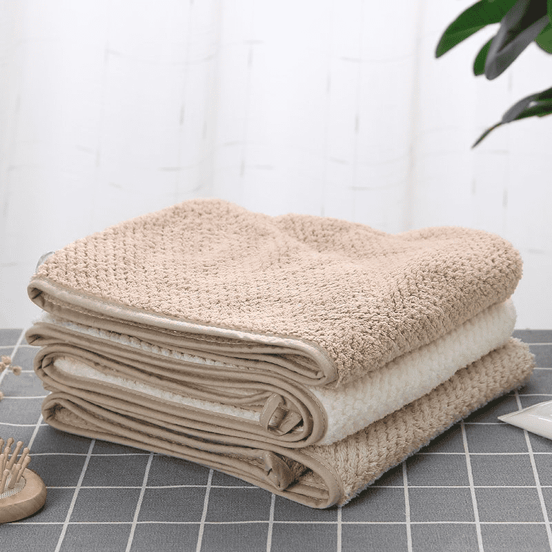 Super soft Microfiber Beauty large absorbent cap bath salon towel hair towel with button
