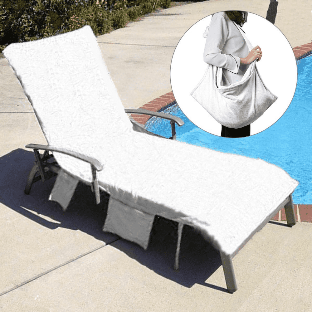 Factory Price Rose Gold Towel - China professional hotel supplier 100% polyester white beach towel lounge chair cover – Mingda
