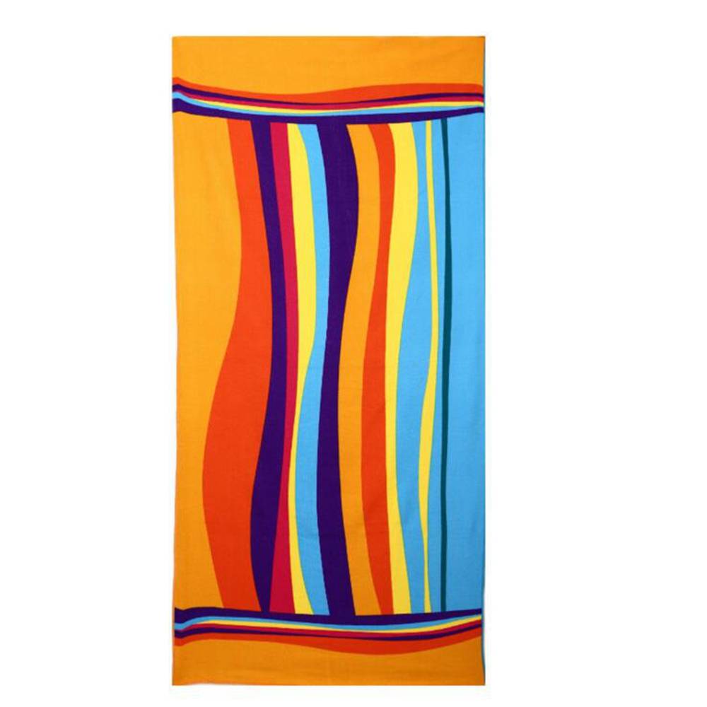 china suppliers oversized chinese printed towel striped microfiber beach towel