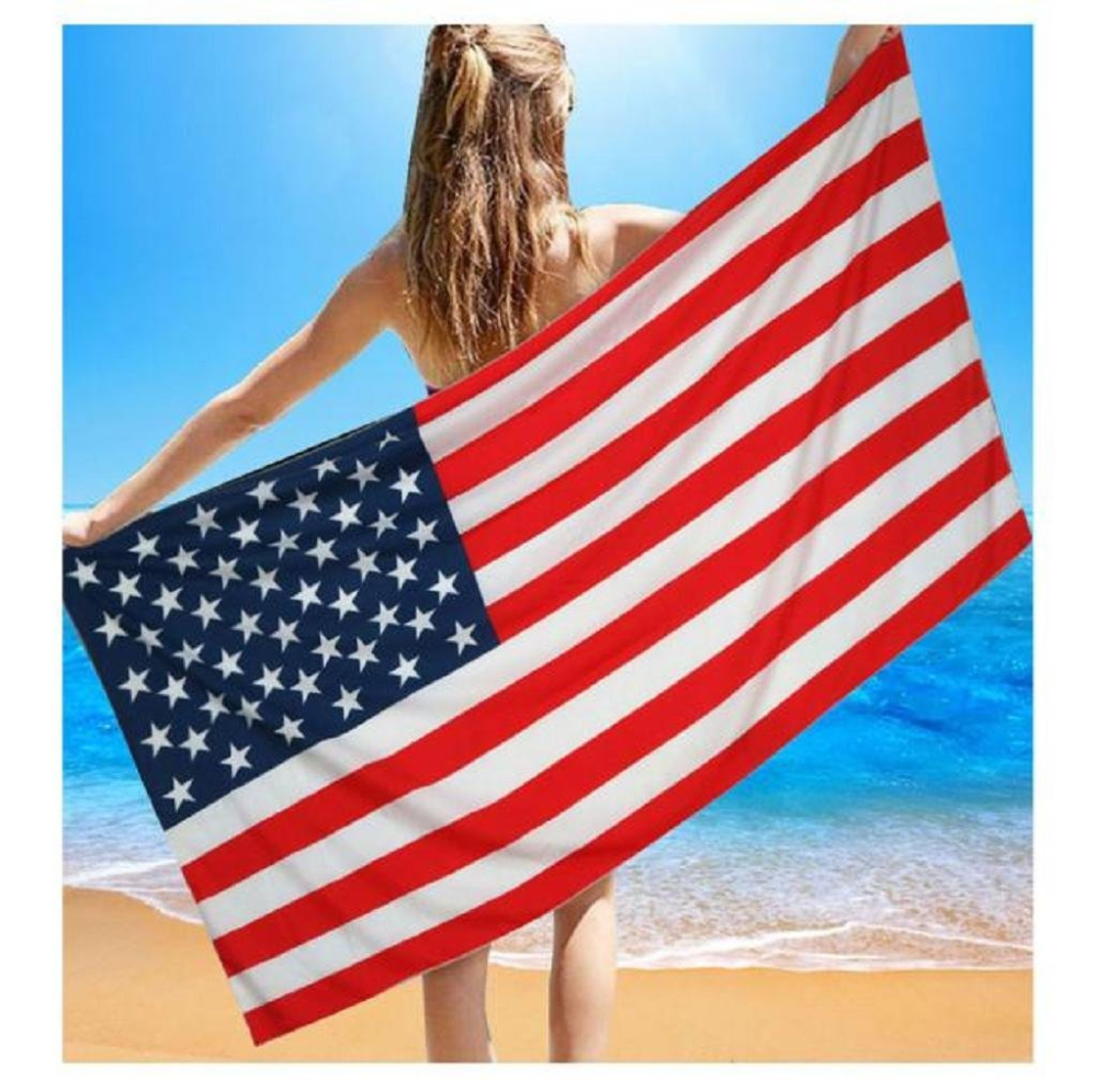 Wholesale American Flag Pattern Printed Bath Beach Pool Towel beach tapestry