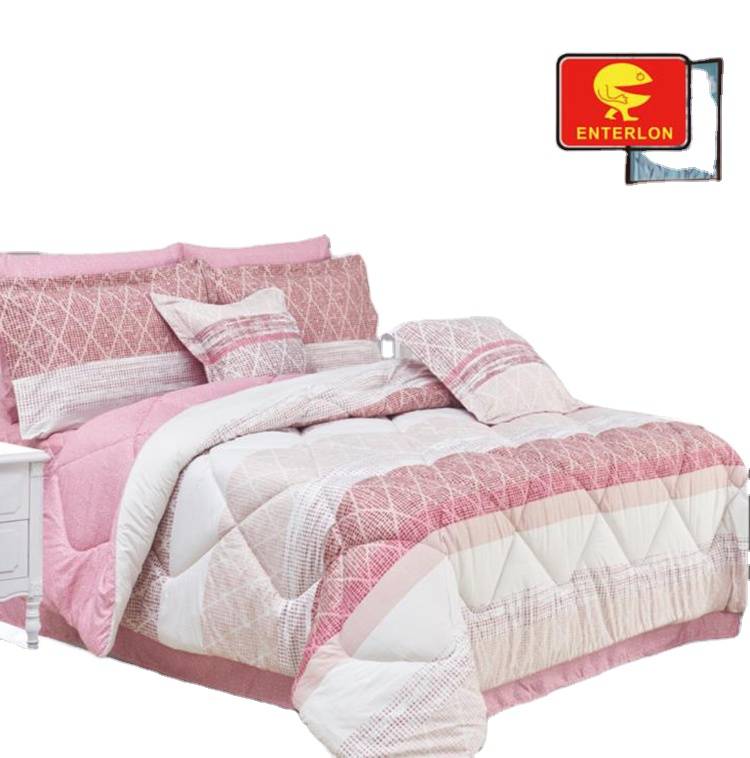 100% cotton printed four-piece full size bedding set