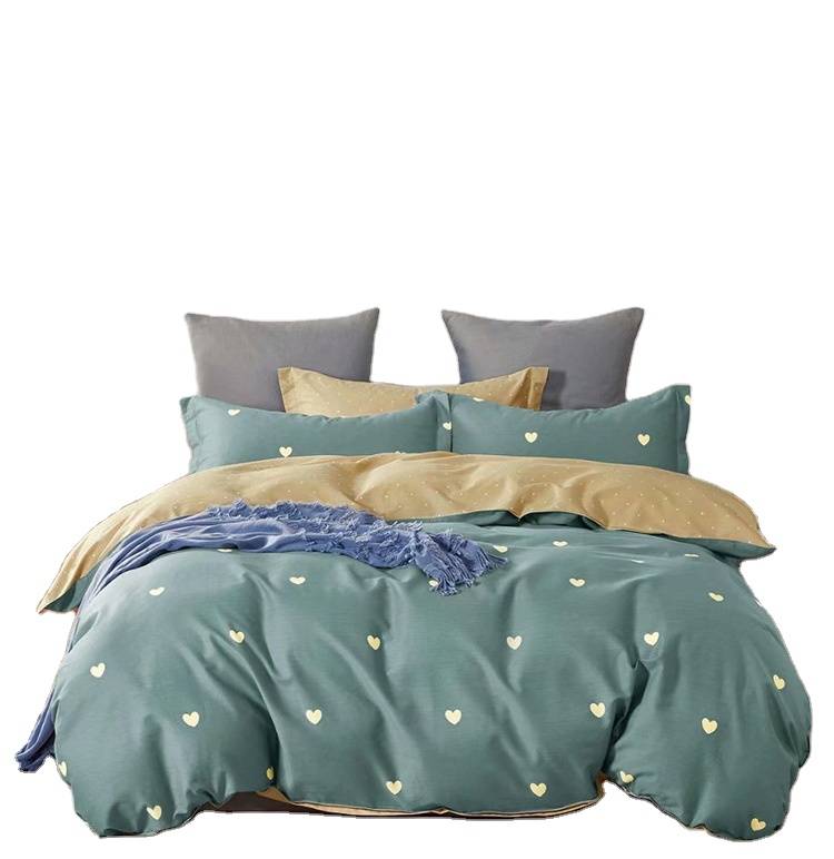Cotton bed sheet beautiful print bedding set