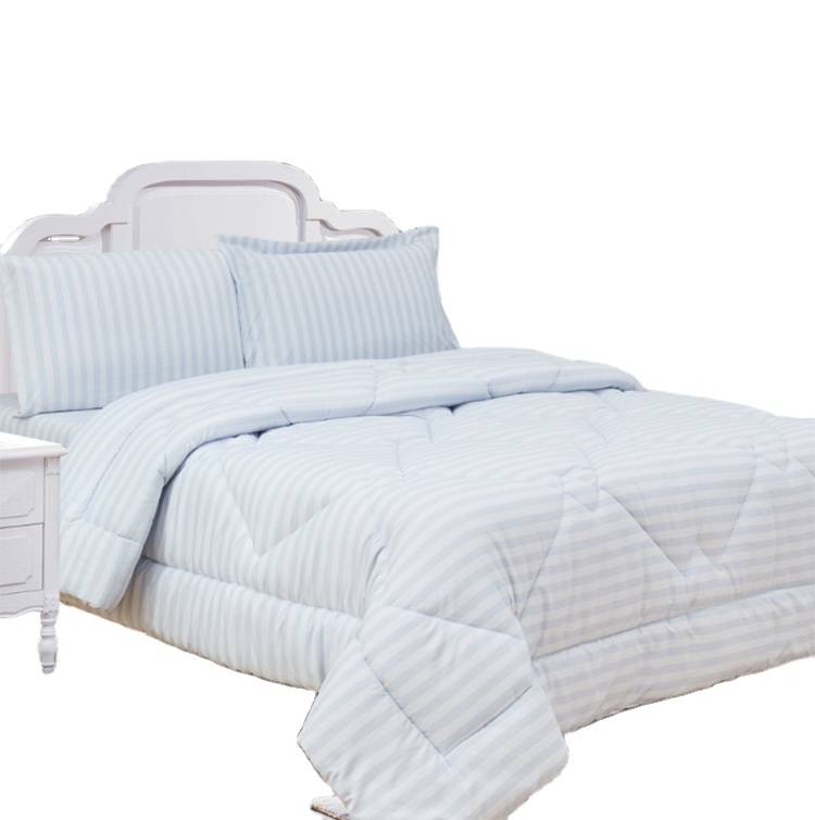 Good Quality Bed Sheet - Wholesale Removable Home Hotel solid color blue dense flower pattern comforter sets – Mingda