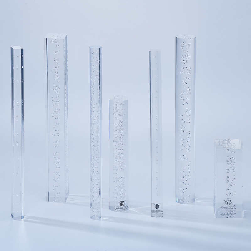 Mingshi extruded clear acrylic bubble rods