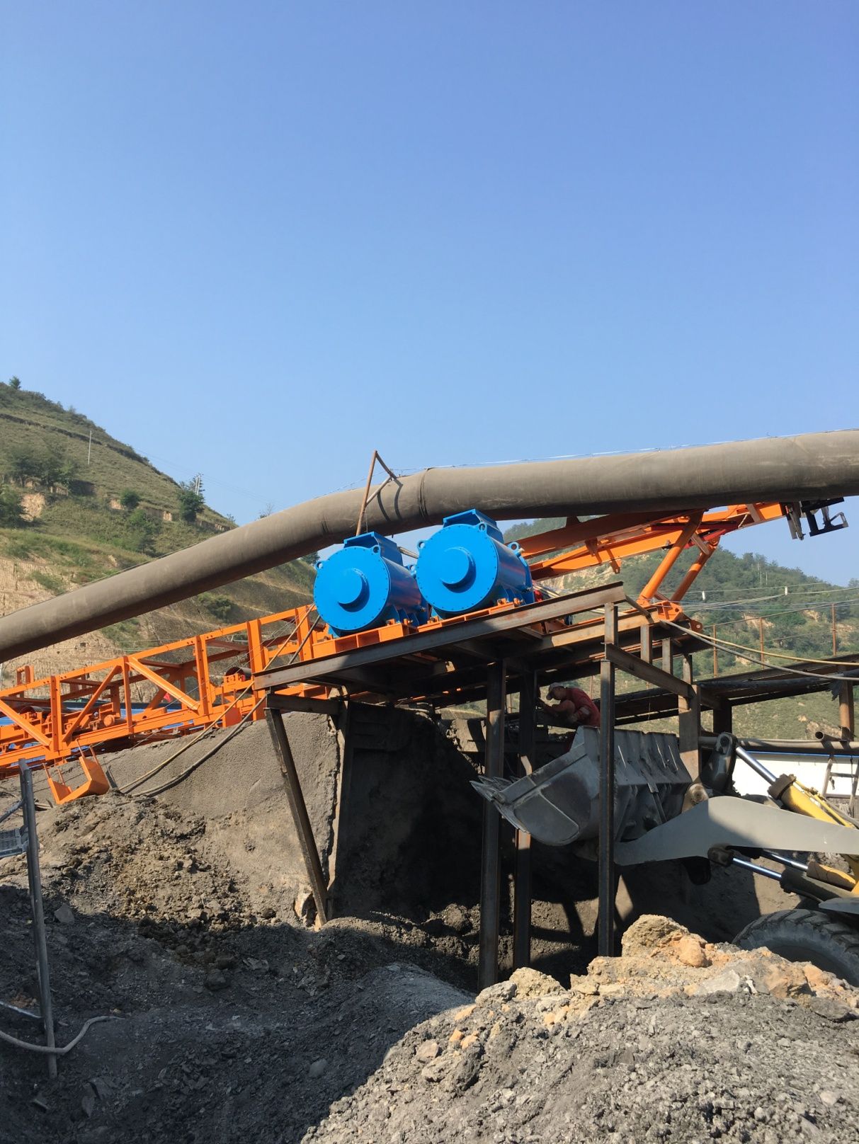 Coal industry low speed direct drive three phase permanent magnet synchronous motor for belt conveyor