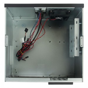wall mount black micro MATX industrial pc case