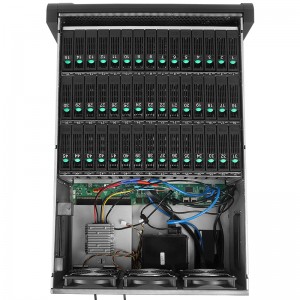 Penyimpanan komputasi awan 45 casing komputer server hard drive dengan layar