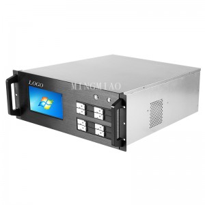 Dual-module 8-bay server chassis with display