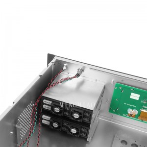Dual-module 8-bay şensê server rackmount bi display