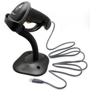 1D Laser USB Barcode Scanner Auto Sensing with Stand MJ2808at