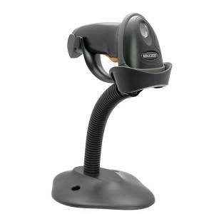 MINJCODE Barcode Scanner with Stand, Handheld Automatic Laser USB MJ2808AT