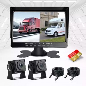 Sistema de visión traseira do automóbil Monitor de 7 polgadas con cámara de camión con función de vídeo, monitor LCD